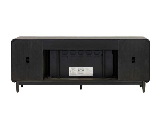 Camden Black Fireplace Console - back