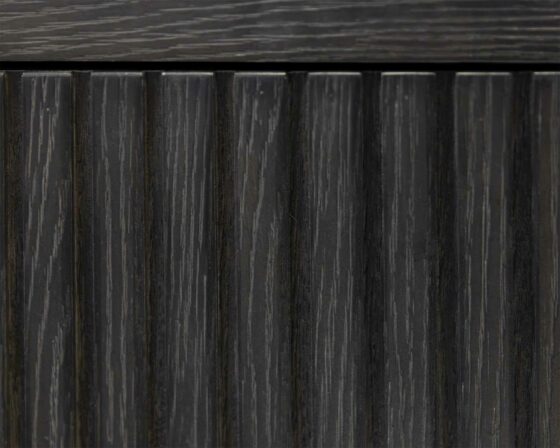 Camden Black Fireplace Console - fluting detail