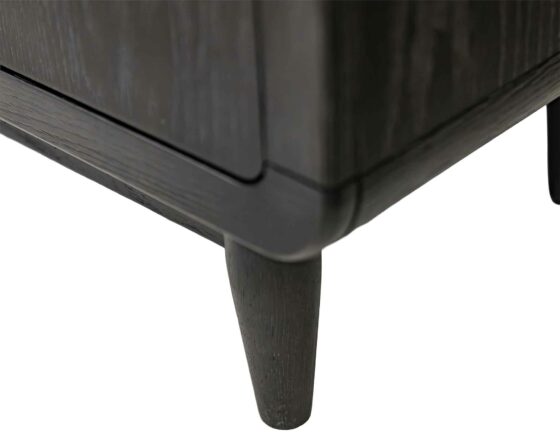 Camden Black Fireplace Console - leg detail