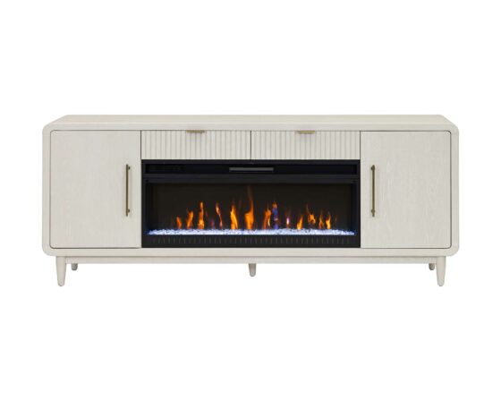 Camden White Fireplace Console - straight