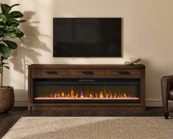 78" Revel Fireplace Console Room Scene
