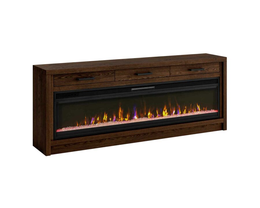 78" Revel Fireplace Console - angled