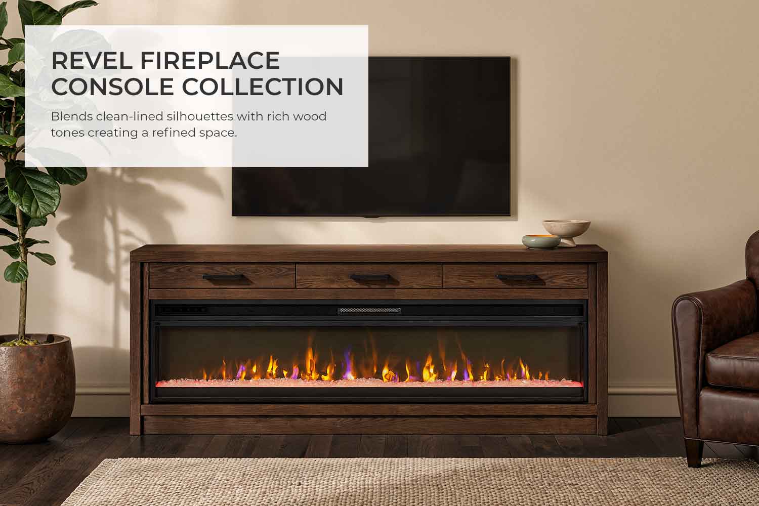 Revel Fireplace Console Collection image