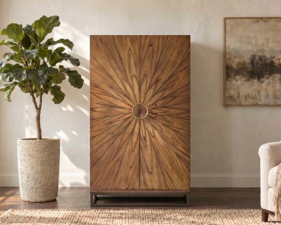 Duncan Bar Cabinet - Doors Closed