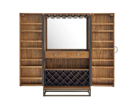 Duncan Bar Cabinet - doors open - front
